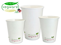Vegware Bio-degradable Hot Cups