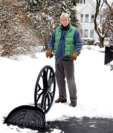 SnoWovel snow remover in use